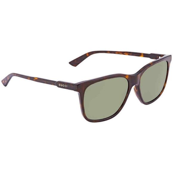 NEW Gucci Green Rectangular Men's Sunglasses - Picture 1 of 4